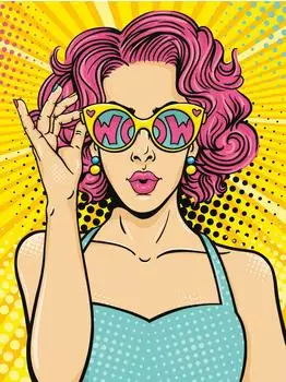 Ravensburger CreArt Canvas Leinwand - PopArt Lady in Pink