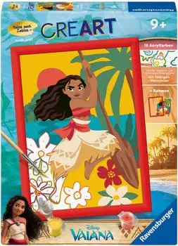 Ravensburger CreArt Malen nach Zahlen Kinder - Disney Vaiana's Abenteuer