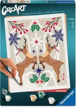 Ravensburger CreArt Adults Trend - Weihnachtlicher Hirsch