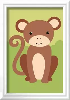 Ravensburger CreArt Malen nach Zahlen Kinder - Kleiner Affe