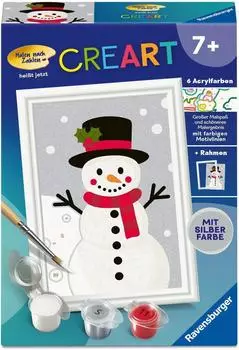 Ravensburger CreArt Malen nach Zahlen Kinder - Schneemann Snowy