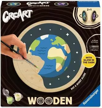 Ravensburger CreArt Malen nach Zahlen Wooden - Tag und Nacht