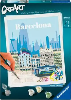 Ravensburger CreArt Adults Trend - Farbenfrohes Barcelona