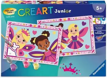 Ravensburger CreArt Malen nach Zahlen Junior - Feen-Prinzessinnen