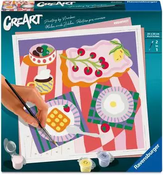 Ravensburger CreArt Malen nach Zahlen Adults Trend - Fr&uuml;hst&uuml;ckszeit
