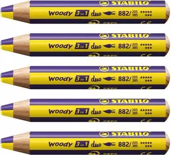 STABILO woody 3-in-1 duo Aquarellbuntstift (882/205-385)