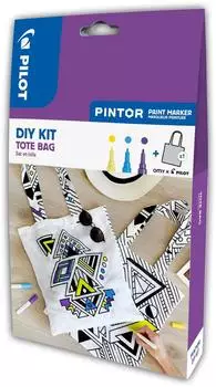 Pilot Pintor Kreativmarker 3er DIY-Set mit Jutebeutel