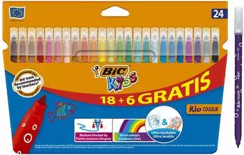 BIC Kids Kid Couleur Filzstifte, bunt, 24er-Set (841803)