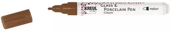 Kreul Glass & Porcelain Pen Classic medium, cognac, 2-4mm (16410)