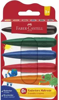 Faber-Castell Wachsmalstifte Finger, 6 Farben (120409)