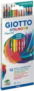 Giotto Stilnovo Acquarell Buntstifte, wasservermalbar, 12er-Set (255700)