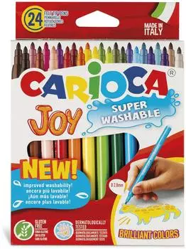Carioca Joy Filzstifte, feine Spitze, 24er-Set, mehrfarbig (40615)