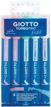 Giotto Turbo Pro Marker Candy-Farben, 5er-Set (F428400)
