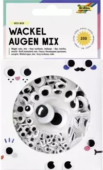 Folia Iden - Wackelaugen mix Big Box 200 Stück