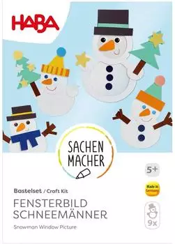 HABA 2012709 Bastelset - Fensterbild Schneemänner