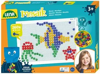 Lena 35626 Mosaik Set transparent 260, 10 mm