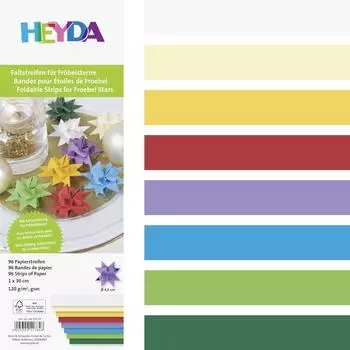 Heyda BRUNNEN 204875527 Faltstreifen-Set f&uuml;r Fr&ouml;belsterne 1 x 30 cm