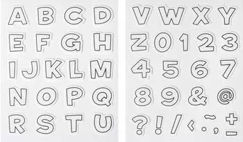 Heyda BRUNNEN 204888670 Moosgummi Stempel &bdquo;Alphabet & Zahlen 1&ldquo;, 20 mm