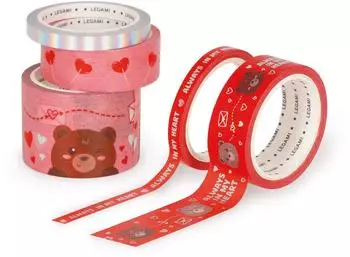 Rarewaves Legami - Deko-Tape Teddy 5er Set