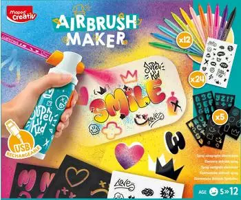 Maped Airbrush Maker Set f&uuml;r Kinder, farbsortiert (907080)