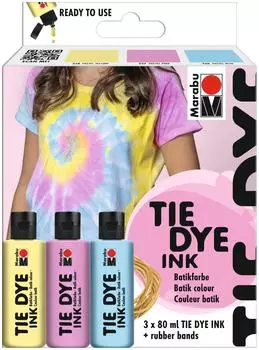 Marabu TIE DYE INK Set Pastel 3 &times; 80 ml