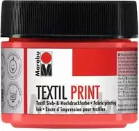 Marabu Stoffmalfarben Textil Print, pyrrolrot, f&uuml;r helle Textilien, waschfest bis
