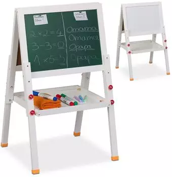 Relaxdays Standtafel 39 &times; 77 &times; 44,5 cm Wei&szlig;