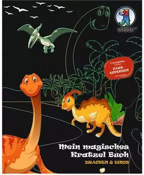 Ursus Drachen & Dinos Kratzelbuch 21 &times; 26 cm