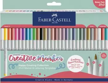 Faber-Castell Goldfaber Creative Marker Set, 30 Filzstifte, Metallic (FC161002)