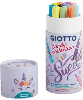 Giotto Candy Collection Filzstifte, mehrfarbig, 12 St&uuml;ck (F427700)