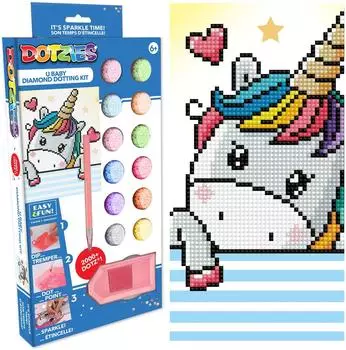 Green Board Games DIAMOND DOTZ DTZ3004 Diamond Painting Einhornbaby Anf&auml;nger/Kids