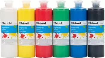 Betzold Fingerfarben 6er-Set Grundfarben