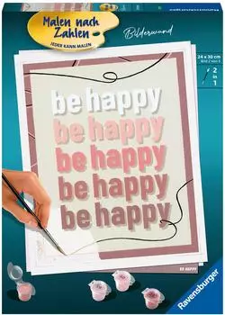 Ravensburger 20233 Malen nach Zahlen Be Happy