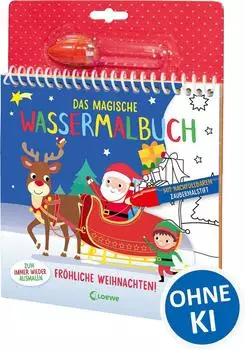 Loewe 978-3-7432-1719-5 Das magische Wassermalbuch - Weihnachten!