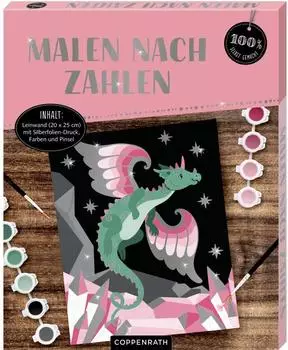 Coppenrath 97095 100% selbst gemacht: Malen nach Zahlen auf Leinwand - Drache