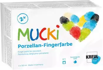 Kreul Mucki Porzellan Fingerfarbe 6x50ml