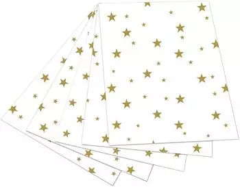 Folia Fotokarton "Goldene Sterne" wei&szlig; 50x70cm 300g/m&sup2; 10er-Pack (5800)
