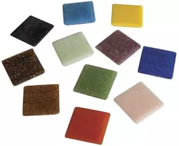 Rayher MOSAIKSTEIN BUNT GEMISCH 2CM Eimer 1kg 1453149 1 kg