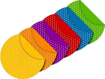 Heyda Faltbl&auml;tter Fleurogami Origami Papier rund Punkte 66 Blatt 15cm