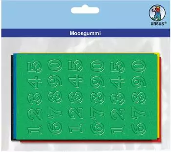Ursus URSUS Moosgummi Zahlen, 150 St&uuml;ck
