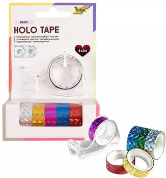 Folia Folia 306 Holographischer Klebefilm, 6 Rollen, 12mm x 2m