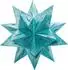 Folia Bascetta-Stern Set, 20x20cm, 32 Blatt Türkis/Winterornament kupfer