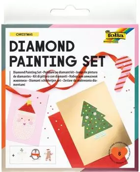 Folia Diamond Painting Set Weihnachten, 6 Teile