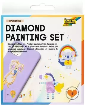 Folia Diamond Painting Set Superhelden, 6 Teile
