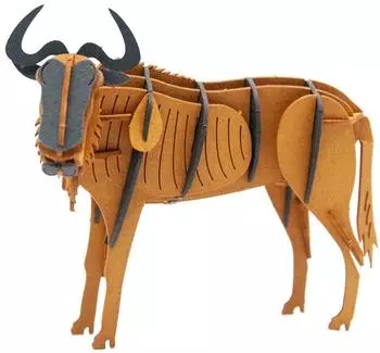 Fridolin 3D-Modell, Gnu, Spezialkarton, gelasert