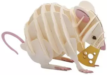 Fridolin Papiermodell Weisse Maus