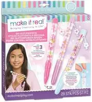 MAKE IT REAL 2901326 Bastelset, DIY Glitzerstifte, Bef&uuml;llbare Stifte Selber...