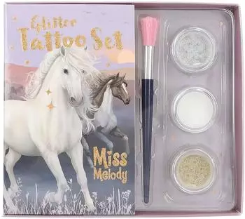Depesche 12657 Miss Melody Glitzer Tattoo Set NIGHT HORSES
