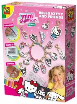 SES Creative Mini Shrinkies Charms Hello Kitty & Friends Schrumpffolie mit 10 Stiften