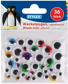 Stylex Wackelaugen, selbstklebend, 36 Stk